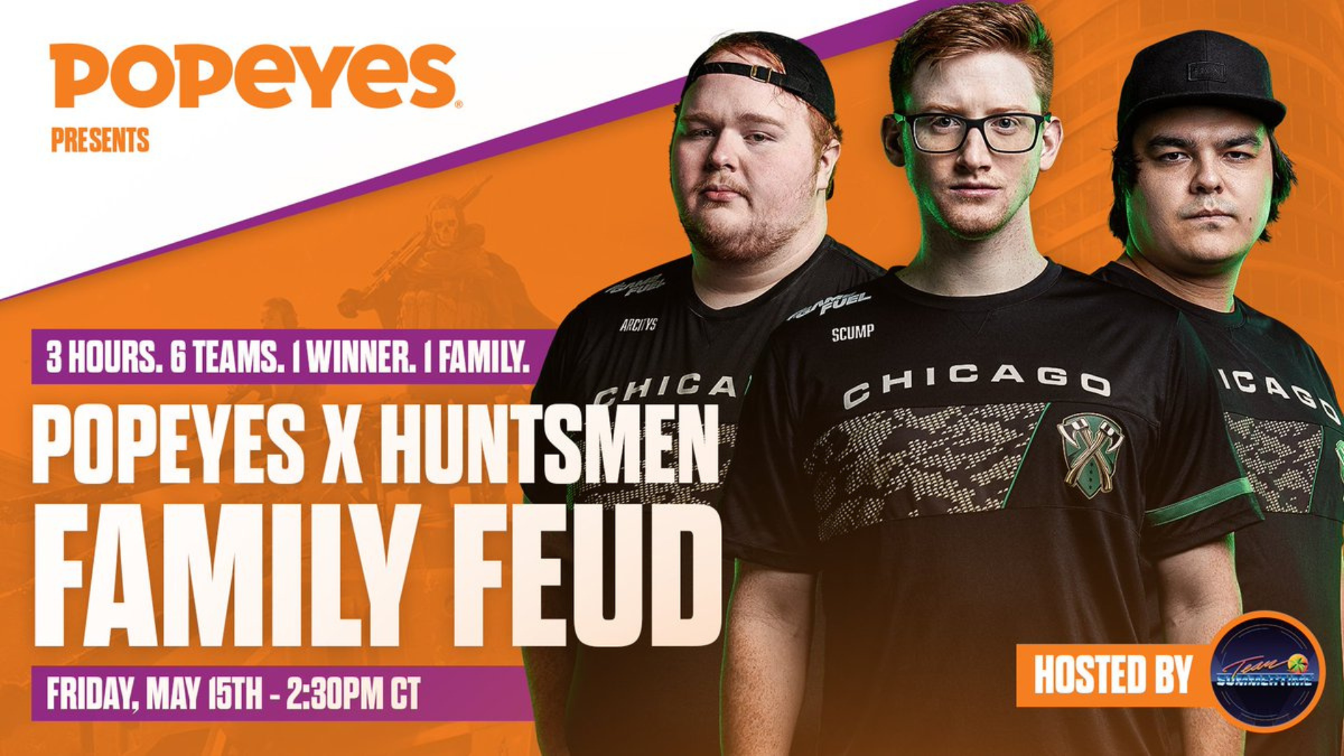 Popeyes Chicken Signs with Chicago Huntsmen